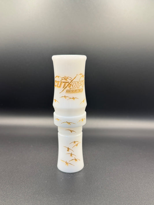 CUT OFF GOOSE CALL White / Gold Letters